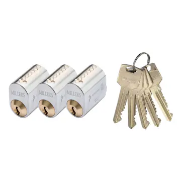 Cylinder Millers 71237 Oval 3 lås 5 nycklar