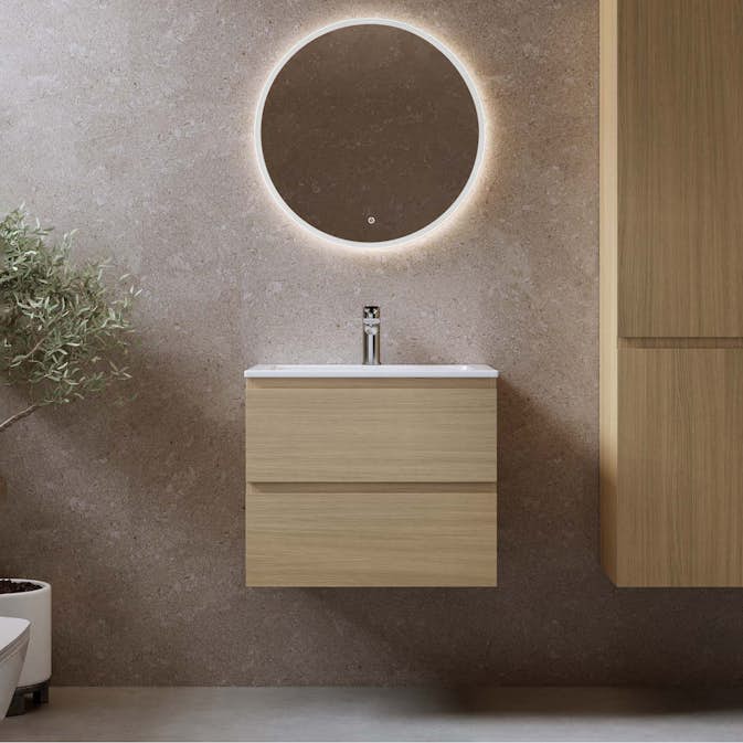 Tvättställsskåp Bathlife Eufori med Tvättställ och Spegel Skina