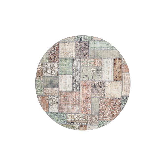 Flatvävd KM Carpets Tarfaya Patch Rund