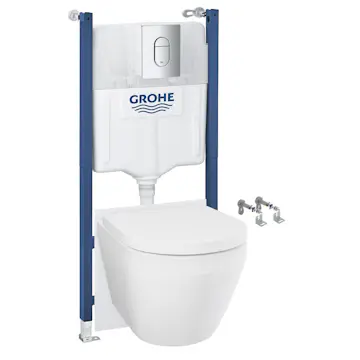 Vägghängd Toalettstol Grohe Solido Euro 5-i-1 Komplett