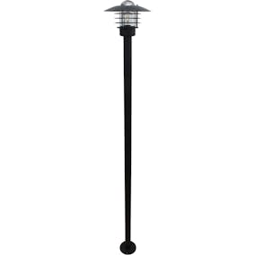 Stolparmatur Gelia 2 m Hållö Svart E27 Max 60W IP44 med Markfäste