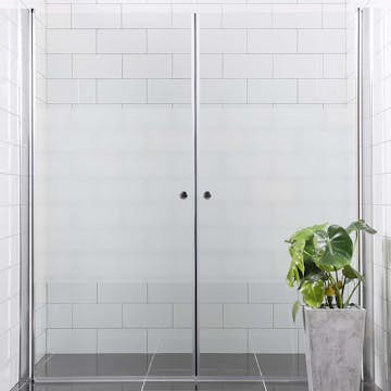 Duschdörr Bathlife Mångsidig Rak Dörr + Rak Dörr Mellan Vägg Delvis Frostat Glas