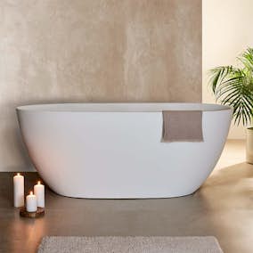 Badkar Bathlife Vila Gjutmarmor 1600 Vit