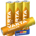 Batteri VARTA Alkaliska Longlife LR03/AAA 4-Pack
