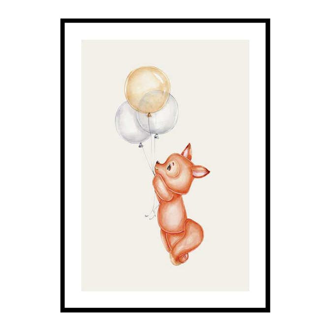 Poster Gallerix Fox With Balloons