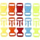 Klicklås Creativ Company 29x15 mm HålStl 3x11 Mixade Färger 100 st/1 Förp