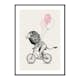 Poster Gallerix Lion On Bicycle
