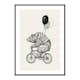 Poster Gallerix Bear On Bicycle