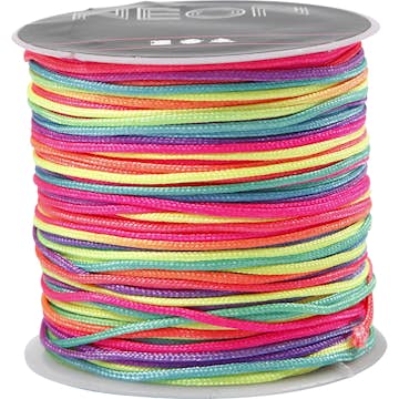 Knytsnöre Creativ Company Multicolor Neonlila 28 m/1 Rl