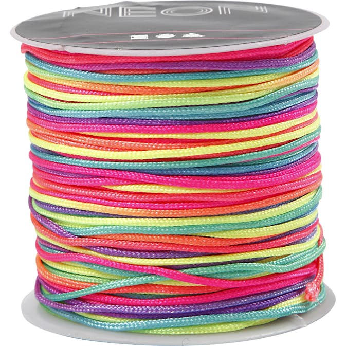 Knytsnöre Creativ Company Multicolor Neonlila 28 m/1 Rl