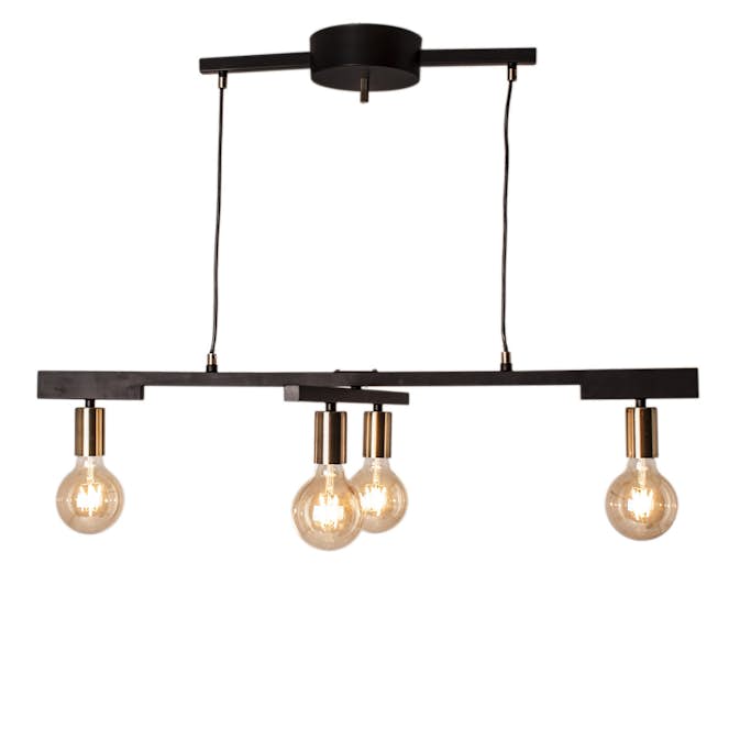 Taklampa By Rydéns Zeona 4-lite Svart Matt