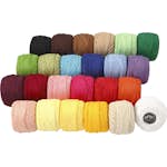 Bomullsgarn Creativ Company Mercericerat Mixade Färger 24x20 g/1 Förp
