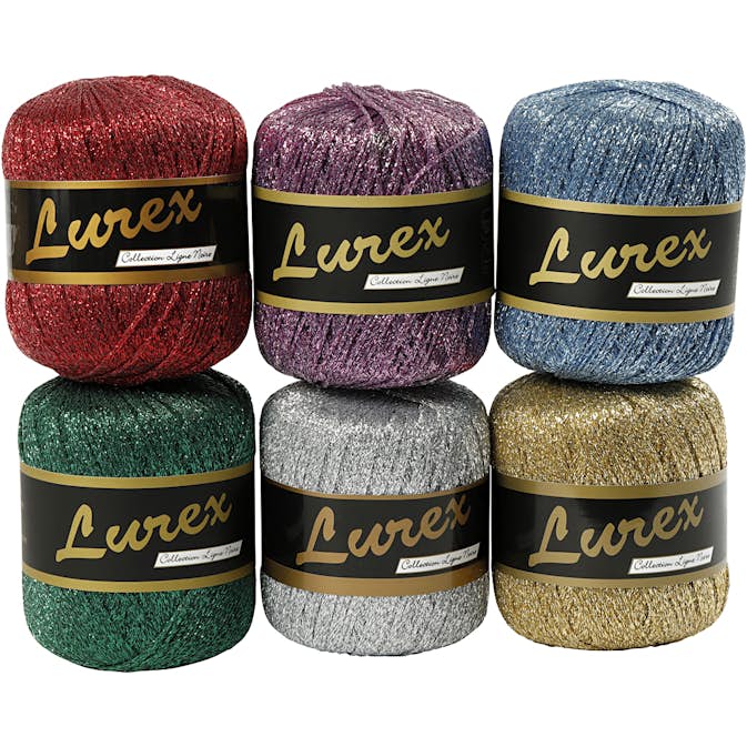 Garn Creativ Company Lurex Mixade Färger 160 m 6x25 g/1 Förp