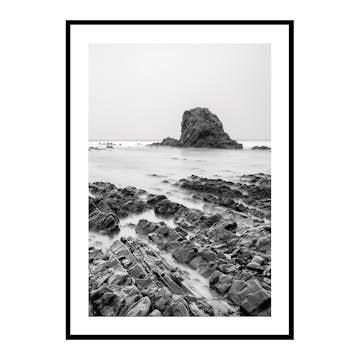 Poster Gallerix Sea Cliffs BW