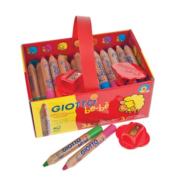 Färgpennor Giotto Jumbo 36 Pennor I 12 Olika Färge