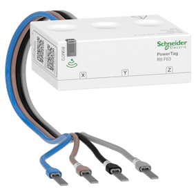 Energimätare Schneider Electric PowerTag Resi9 Flex ZigBee 3-pol + N, 63A för alla Dvärg/minibrytare Flexibel Anslutning