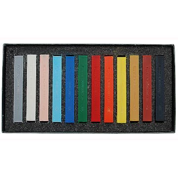 Torrpastellkritor ABA Skol Lyra 12 Färger