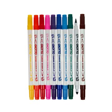 Tuschpennor Giotto Med Dubbla Spetsar 10 Färger