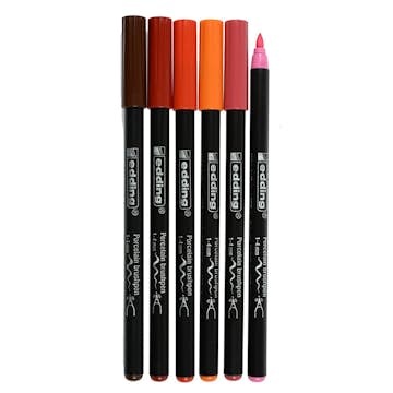 Glasmålningspennor ABA Skol 6 Varma Färger