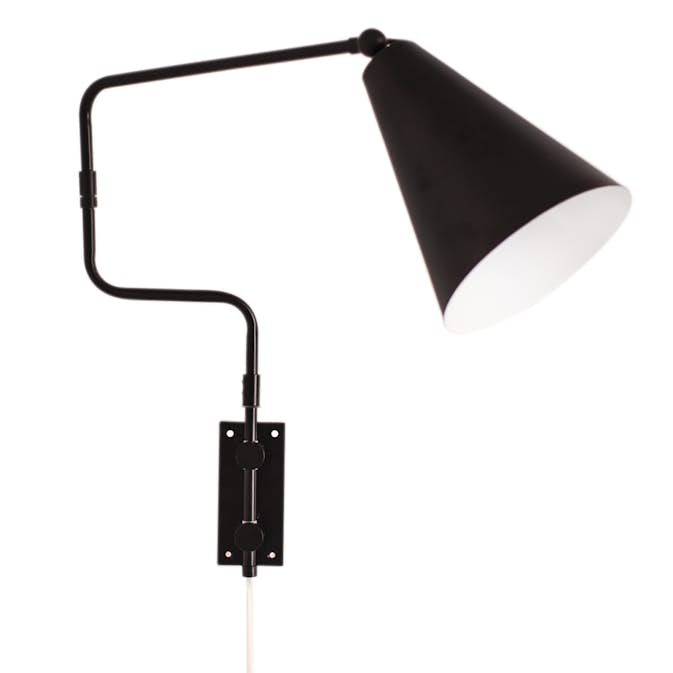 Vägglampa By Rydéns Yukon 1L Svart Matt