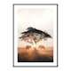 Poster Gallerix Elephants At Sunrise
