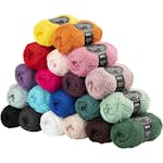 Bomullsgarn Creativ Company Mixade Färger Nr 8/4 170 m 20x50 G/1 Förp