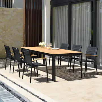 Matgrupp LifestyleGarden Portals 210 cm med 6 Lite Stolar