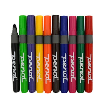 Tuschpennor ABA Skol Penol Medium 10 Färger