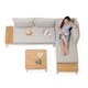 Loungegrupp LifestyleGarden Portals Light 4-sits Utomhus