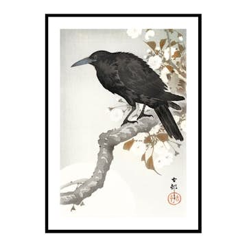 Poster Gallerix Crow And Full Moon By Ohara Koson