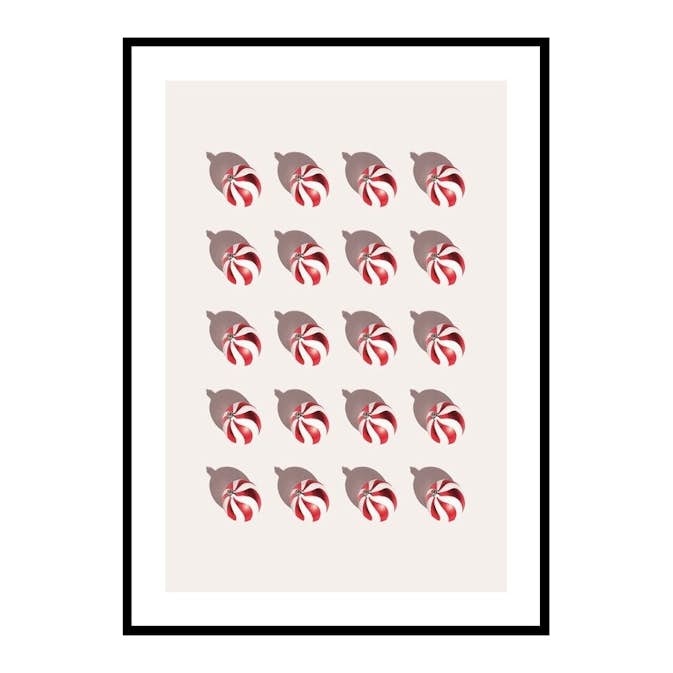 Poster Gallerix Candy Cane Christmas Balls