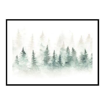 Poster Gallerix Watercolor Forest