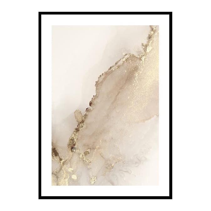 Poster Gallerix Gold Splash Watercolor No1