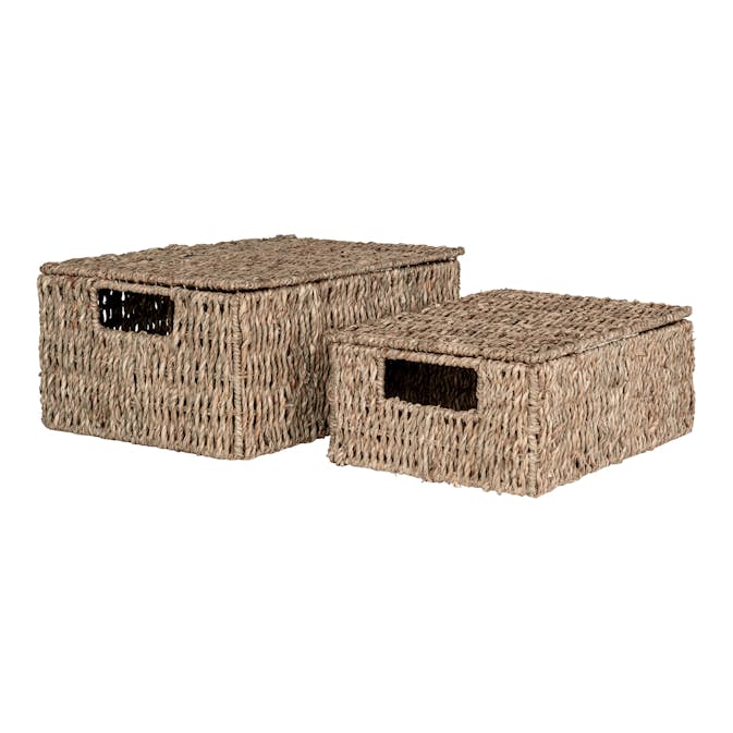 Förvaringskorg House Nordic Venoso Set om 2 med Lock