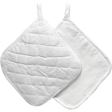 Grytlappar Creativ Company Stl 20x20 cm Vit 1 Par
