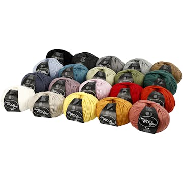 Ullgarn Creativ Company Mixade Färger 125 m 20X100 g/1 Förp