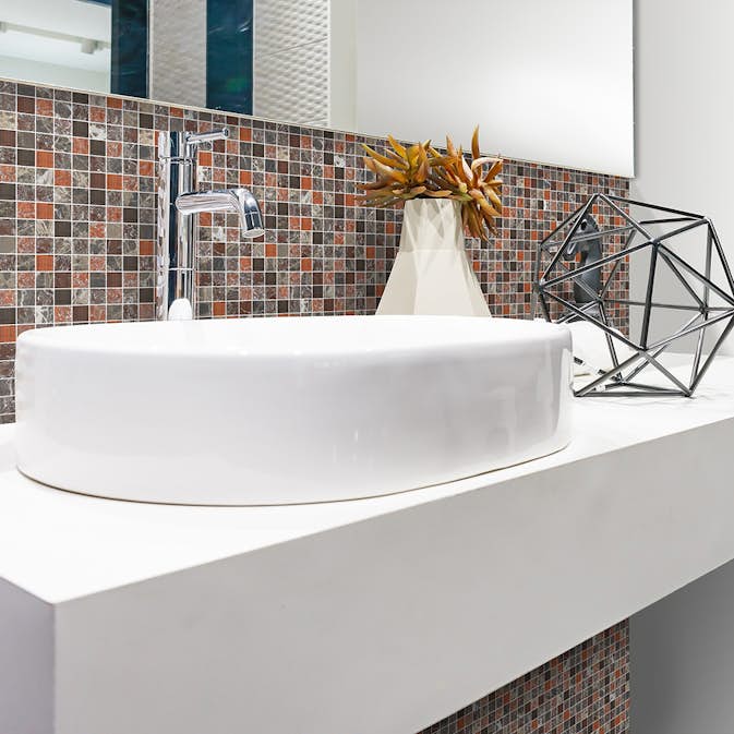 Kristalmosaik Arredo Blank Exclusive Stone Autumn Röd 1,5x1,5 cm