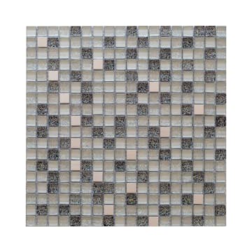 Kristallmosaik Arredo Exclusive Stone Silver Grå 1,5x1,5 cm