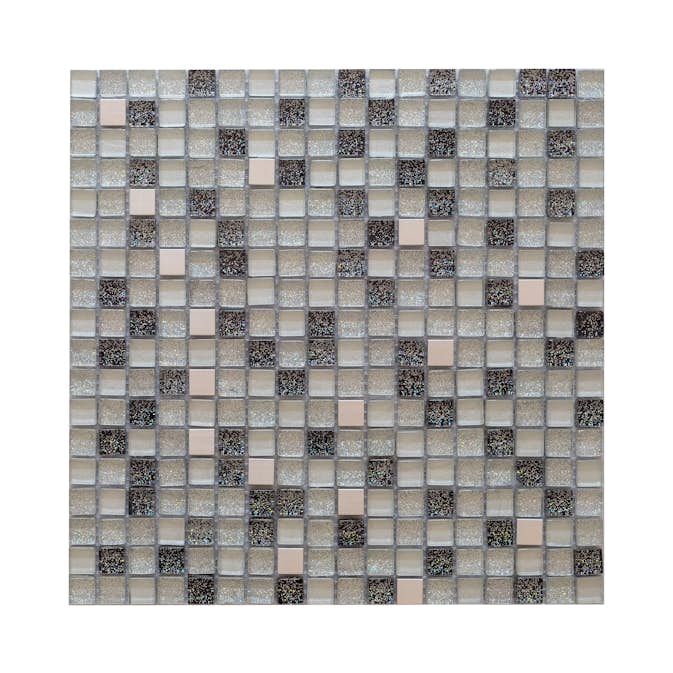 Kristallmosaik Arredo Exclusive Stone Silver Grå 1,5x1,5 cm