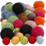 Ullpärlor Creativ Company Mixade Färger 10+20 mm 52 St/1 Förp