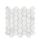 Marmor Arredo Carrara Hexagon Vit 5x5 cm Polerad