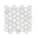 Marmor Arredo Carrara Hexagon Vit 5x5 cm Polerad