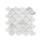 Marmor Arredo Carrara Fishtail Vit 5x7 cm Polerad