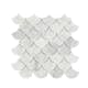 Marmor Arredo Carrara Fishtail Vit 5x7 cm Polerad