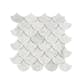Marmor Arredo Carrara Fishtail Vit 5x7 cm Polerad