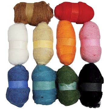 Kardad Ull Creativ Company Mixade Färger 10x25 g/1 Förp