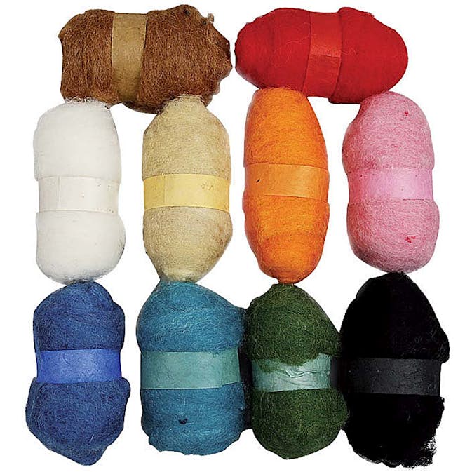 Kardad Ull Creativ Company Mixade Färger 10x25 g/1 Förp