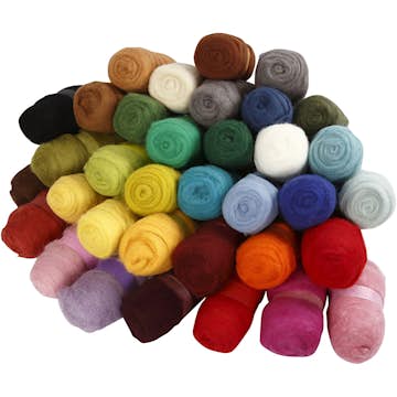 Kardad Ull Creativ Company Mixade Färger 35x100 g/1 Förp