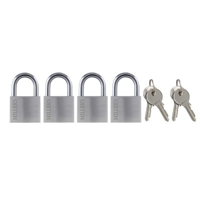 Hänglås Millers Aluminium 4-Pack