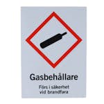 Skylt Willab Gasbehållare